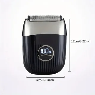 Mini Digitale Scheerapparaat USB Oplaadbaar Zwart