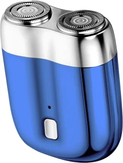 Mini elektrisch capsulescheerapparaat, blauw