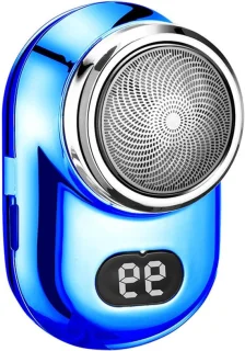 Mini elektrisch scheerapparaat blauw