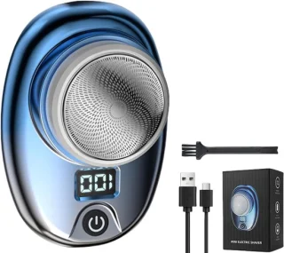 Mini elektrisch scheerapparaat blauw