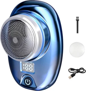 Mini Elektrisch Scheerapparaat - Blauw