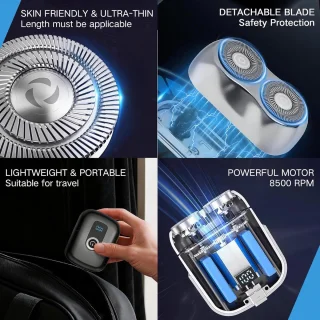 Mini elektrisch scheerapparaat en baardtrimmer voor mannen