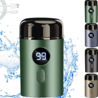 Mini Elektrisch Scheerapparaat Groen (1 vervangingsmes)