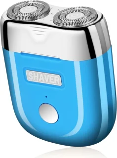 Mini elektrisch scheerapparaat heren blauw