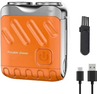 Mini elektrisch scheerapparaat oranje