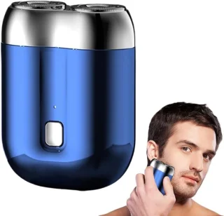 Mini-elektrisch scheerapparaat voor heren – blauw