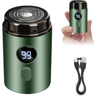 Mini elektrisch scheerapparaat voor mannen, groen
