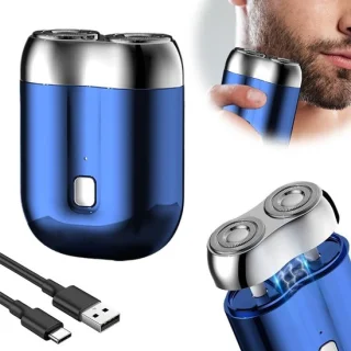 Mini elektrisch scheerapparaat zakmodel blauw