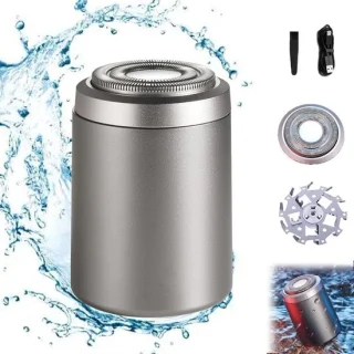 Mini elektrisch scheerapparaat - zilver