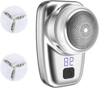 Mini elektrisch scheerapparaat zilver