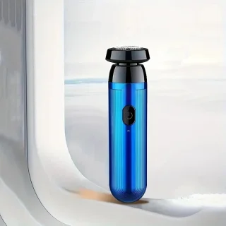 Mini Scheerapparaat Dames & Heren Usb Oplaadbaar Blauw