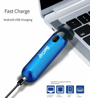 Mini Scheerapparaat Dames & Heren Usb Oplaadbaar Blauw