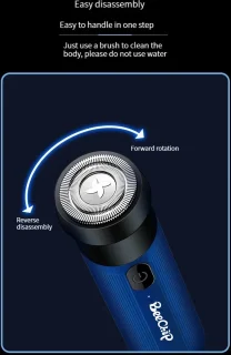 Mini Scheerapparaat Dames & Heren Usb Oplaadbaar Blauw