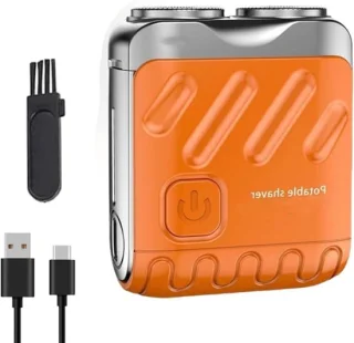Mini scheerapparaat - elektrisch scheermes - oranje