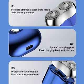 Mini-scheerapparaat voor heren - Blauw