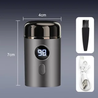Mini USB Elektrisch Scheerapparaat Heren Zilver