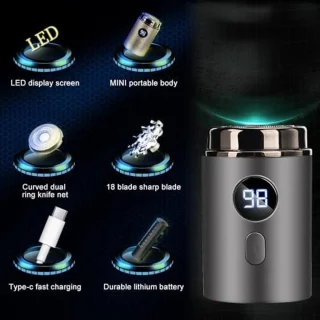 Mini USB Elektrisch Scheerapparaat Heren Zilver