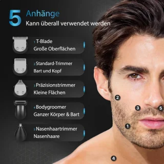 MKSS® Bodygroomer Zwart - Scheerapparaat & Baardtrimmer Heren
