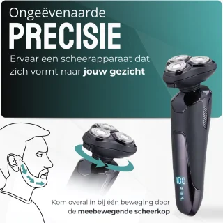 Modito Elektrisch Scheerapparaat Mannen Baardtrimmer Zwart