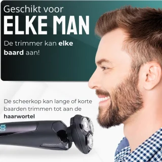 Modito Elektrisch Scheerapparaat Mannen Baardtrimmer Zwart