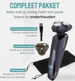 Modito Elektrisch Scheerapparaat Mannen Baardtrimmer Zwart