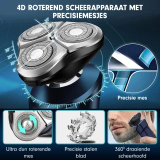 Multifunctioneel Draadloos Scheerapparaat & Trimmer voor Mannen