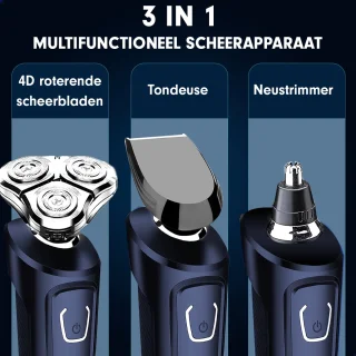Multifunctioneel Draadloos Scheerapparaat & Trimmer voor Mannen