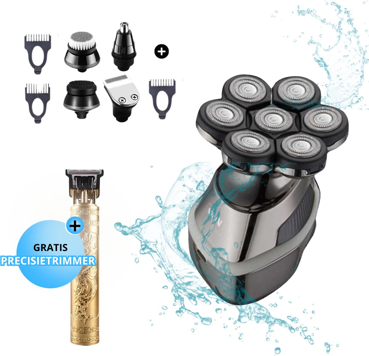 De Novani 7D 6-in-1 Elektrisch Scheerapparaat in één oogopslag