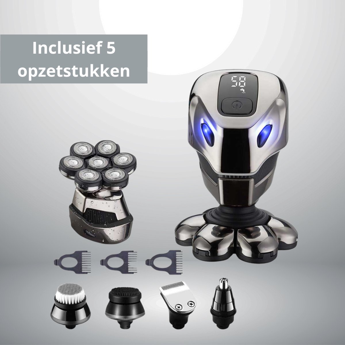 Wat vinden we goed aan de Novani 7D 6-in-1 Elektrisch Scheerapparaat