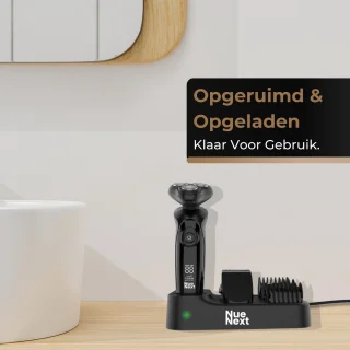 NueNext 4D Elektrisch Scheerapparaat met Trimmer en Oplaadstation