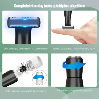 One-Blade 4in1 Oplaadbare Scheer- en Trimmer Set Kobaltblauw