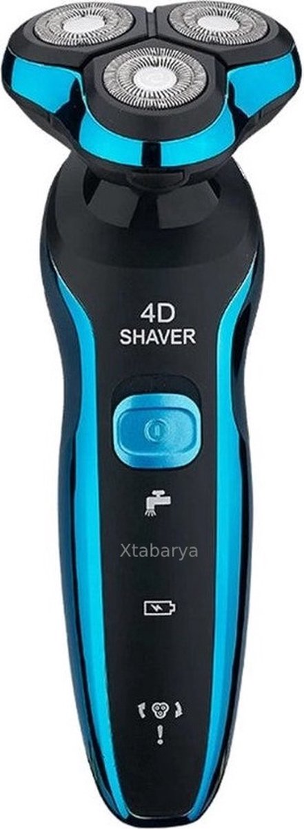 De Oplaadbaar Rotary Scheerapparaat 4D met Pop-Up Trimmer voor Mannen in één oogopslag