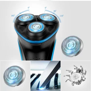 Oplaadbaar Rotary Scheerapparaat 4D met Pop-Up Trimmer voor Mannen