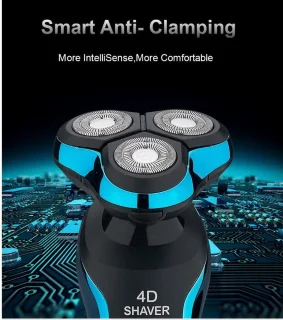 Oplaadbaar Rotary Scheerapparaat 4D met Pop-Up Trimmer voor Mannen