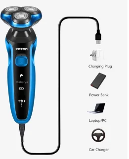 Oplaadbaar Rotary Scheerapparaat 4D met Pop-Up Trimmer voor Mannen