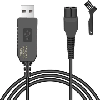 Oplader en kabel voor scheerapparaat, usb-oplaadkabel met borstel