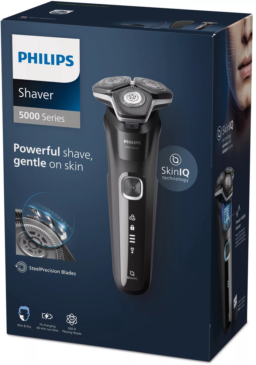 Wat vinden we goed aan de Philips Series 5000 Scheerapparaat Zilver EU Plug