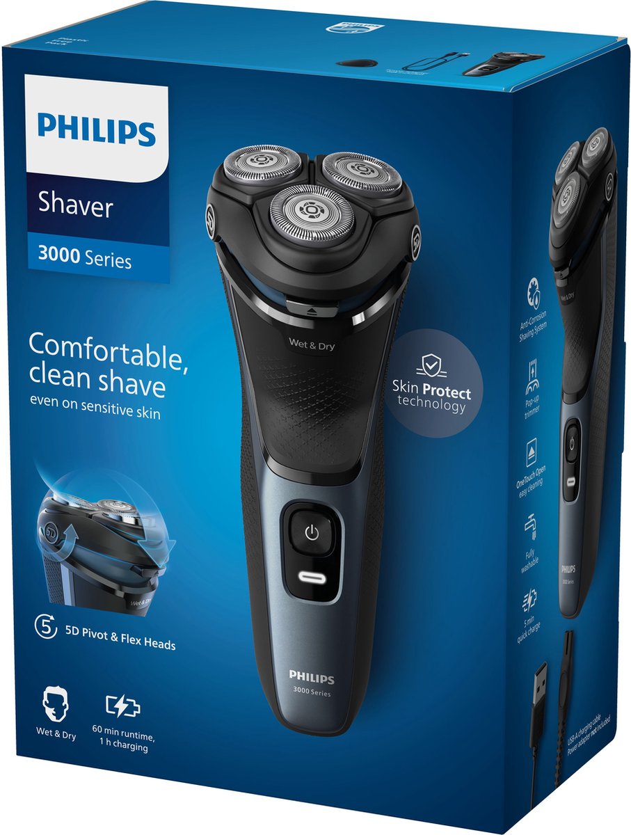 Wat vinden we goed aan de Philips Shaver 3000 Series S3144/00 elektrisch scheerapparaat