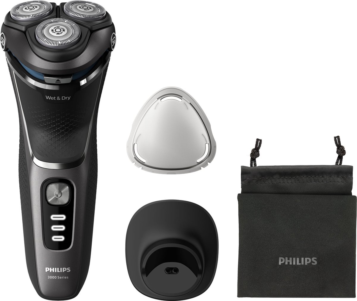 De Philips Shaver 3000 Series S3343/13 Elektrisch Scheerapparaat Donkergrijs in één oogopslag