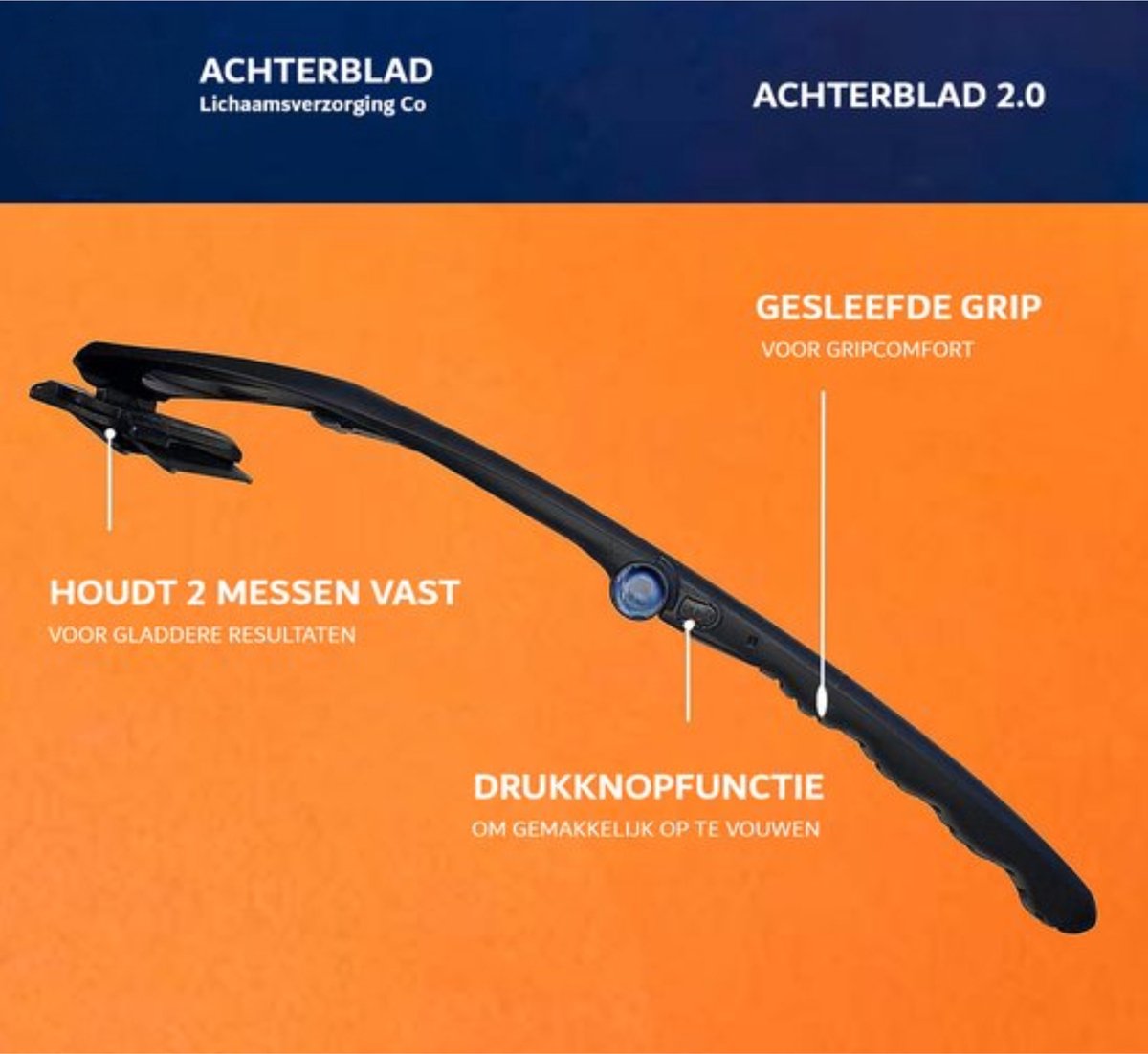 Wat vinden we goed aan de Praktisch Rug Scheerapparaat inclusief 2 Mesjes voor Mannen