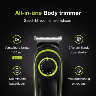 Primegoody 6-in-1 Bodygroomer Baard- en Bodytrimmer Heren