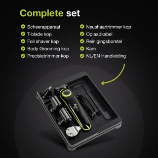 Primegoody 6-in-1 Bodygroomer Baard- en Bodytrimmer Heren