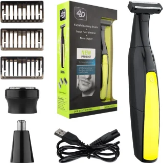 Professionele Oplaadbare Scheerapparaat en Baardtrimmer Zwart