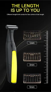 Professionele Oplaadbare Scheerapparaat en Baardtrimmer Zwart