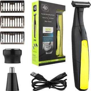 Professionele Oplaadbare Scheerapparaat en Baardtrimmer Zwart