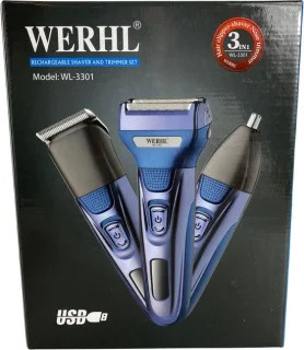 Professionele Scheer- & Baardtrimmer Set Blauw