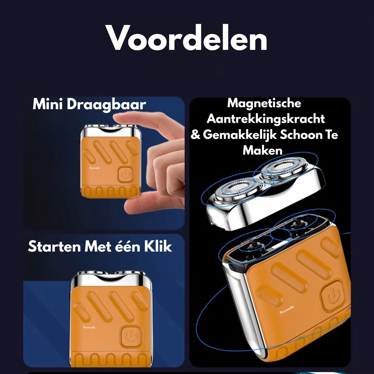 Wat vinden we goed aan de PureVolt Mini Scheerapparaat & Baardtrimmer USB