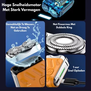 PureVolt Mini Scheerapparaat & Baardtrimmer USB