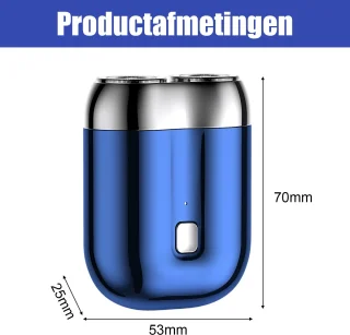 QTTVBTNA Mini 2-kops scheerapparaat - Blauw