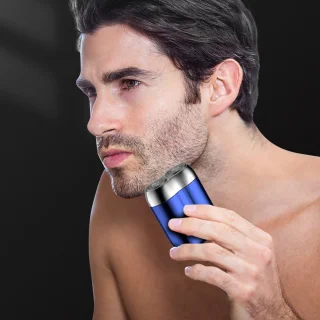 QTTVBTNA Mini 2-kops scheerapparaat - Blauw